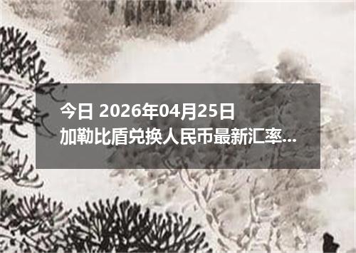 今日 2026年04月24日 厄立特里亚纳克法兑换人民币最新汇率行情