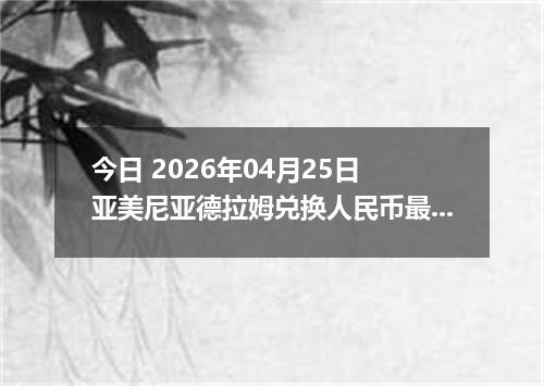 今日 2026年04月24日 莱索托洛蒂兑换人民币最新汇率行情