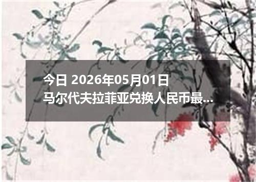 今日 2026年05月01日 马尔代夫拉菲亚兑换人民币最新汇率行情
