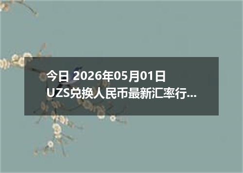 今日 2026年05月01日 UZS兑换人民币最新汇率行情